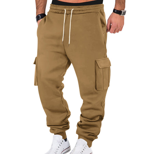 Herren Sportliche Cargo-Hose mit verstellbarem Bund und praktischen Seitentaschen Heidi-Mode