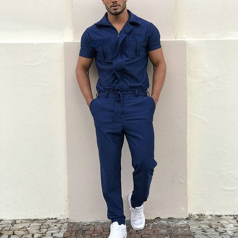 Damen Overall mit praktischen Taschen und elastischem Bund Heidi-Mode