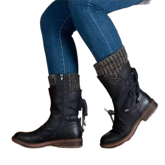 Damen modische Stiefeletten mit stylischen Details und praktischem Reißverschluss Heidi-Mode