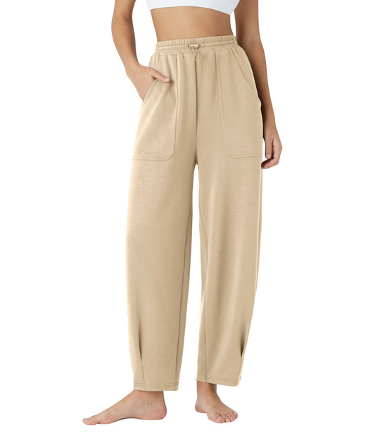 Damen weite Freizeithose mit elastischem Bund und praktischen Taschen Heidi-Mode