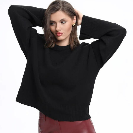 Damen Bequemer Pullover mit Oversized-Schnitt und breiten Ärmeln Heidi-Mode