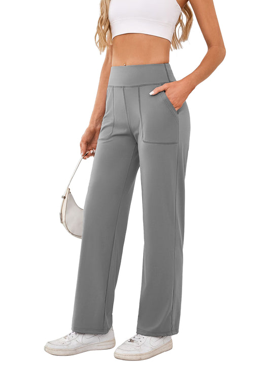 Damen bequeme Freizeithose mit seitlichen Taschen und elastischem Bund Heidi-Mode