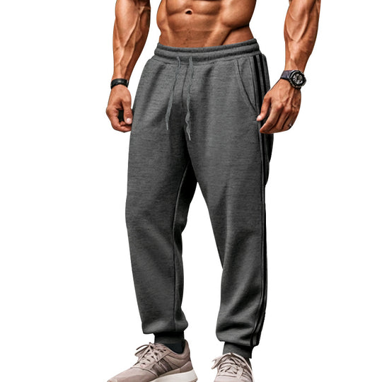 Herren Bequeme Sporthose mit kontrastierenden Seiteneinsätzen und elastischem Bund Heidi-Mode