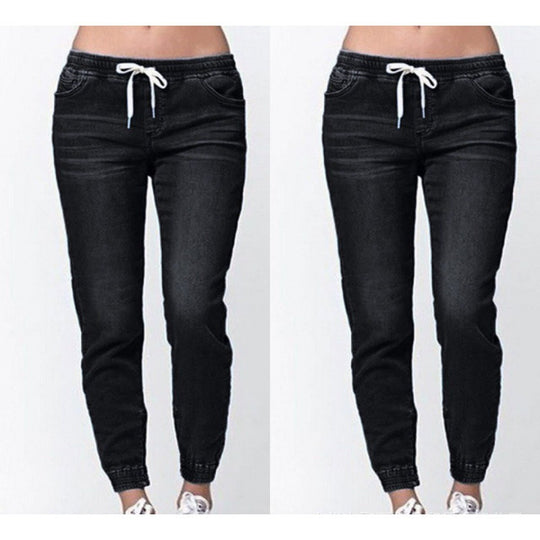 Damen Joggingjeans mit elastischem Bund und praktischen Taschen Heidi-Mode