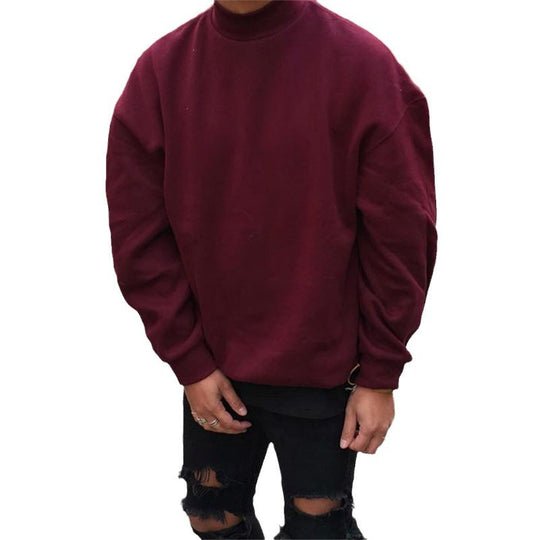 Herren Oversized Pullover mit Stehkragen und weichem Innenfutter Heidi-Mode