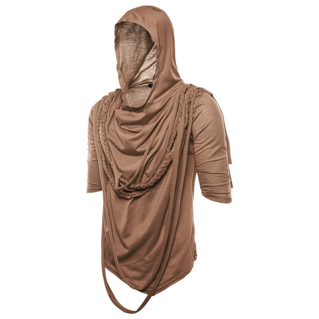 Herren Kapuzenoberteil mit innovativem Design und einzigartiger Drapierung Heidi-Mode