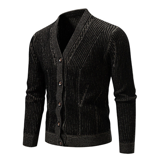 Herren Strickjacke mit strukturiertem Design Heidi-Mode