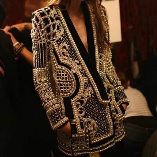 Damen Glamouröse Kristalljacke Heidi-Mode