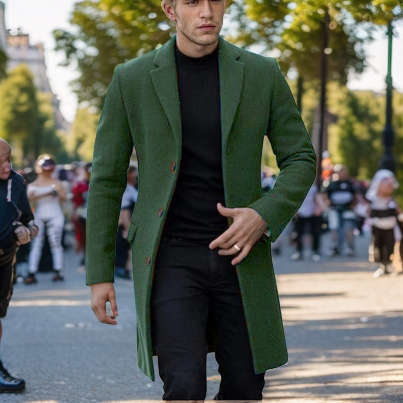 Herren eleganter einfacher Mantel Heidi-Mode