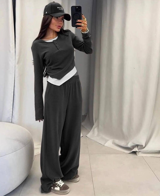 Damen Loungewear-Set mit elegantem Schnitt und bequemer Passform Heidi-Mode