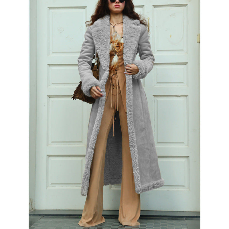 Damen luxuriöser Kunstfell-Mantel Heidi-Mode