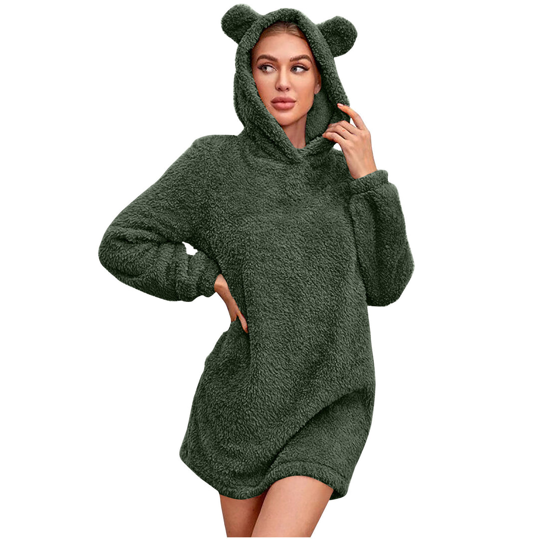 Damen Kuscheliger Hoodie mit Bärenohren Heidi-Mode