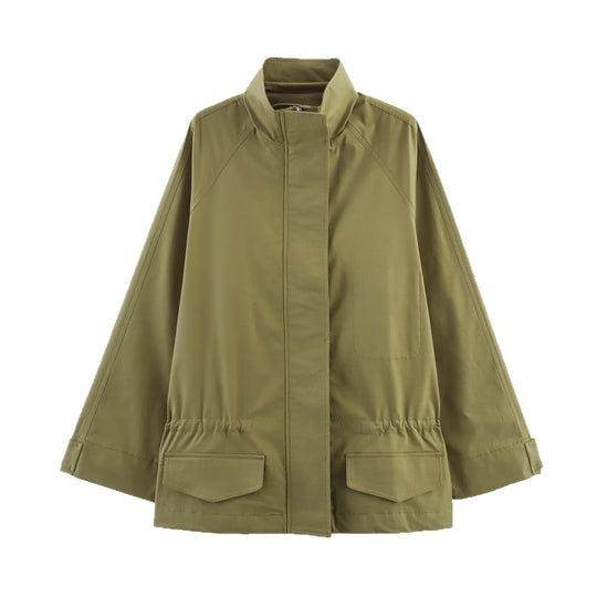 Damen Übergangsjacke mit praktischem Reißverschluss und großen Taschen Heidi-Mode