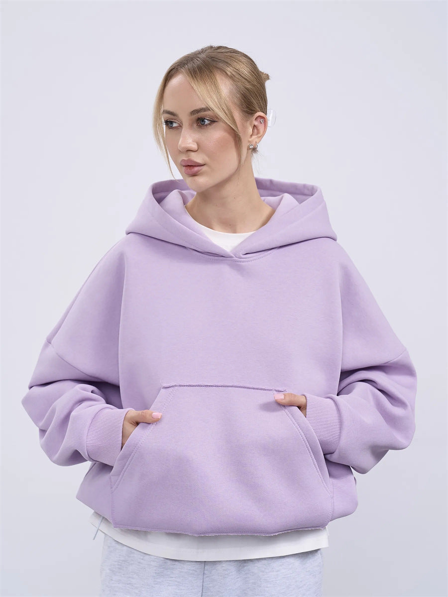 Damen Oversized Kapuzenpullover mit lässigem Schnitt und praktischer Kängurutasche Heidi-Mode