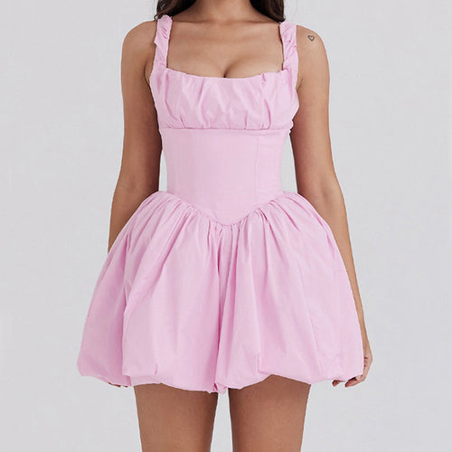 Damen verspieltes A-Linien Kleid mit Rüschendetails Heidi-Mode