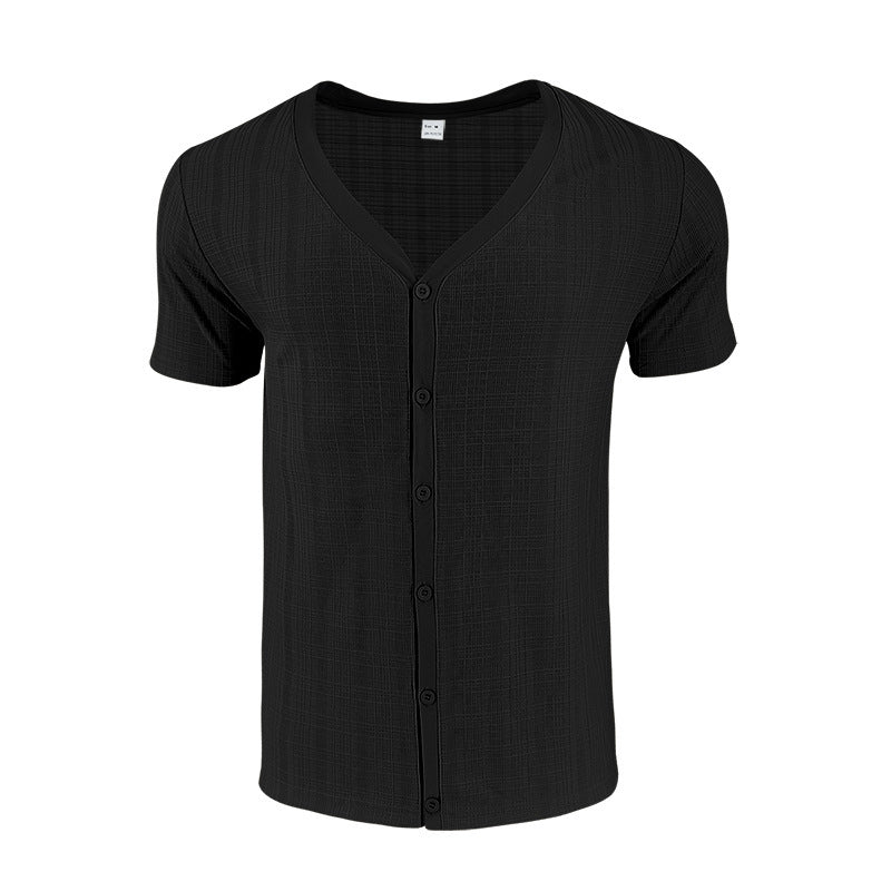 Herren kurzärmliges Hemd mit strukturiertem Design Heidi-Mode