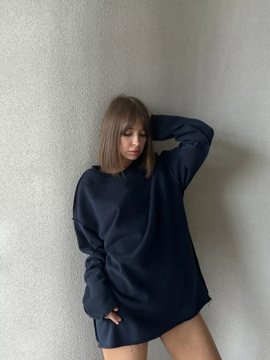 Damen Oversized Sweatshirt Heidi-Mode