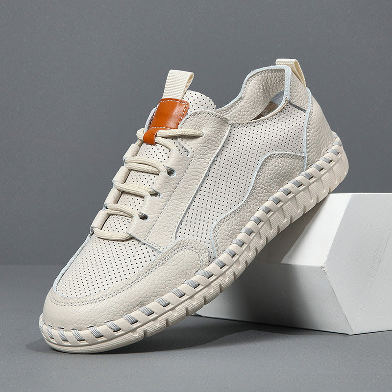 Herren Atmungsaktive Leder Sneaker Heidi-Mode