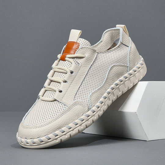 Herren Atmungsaktive Leder Sneaker Heidi-Mode