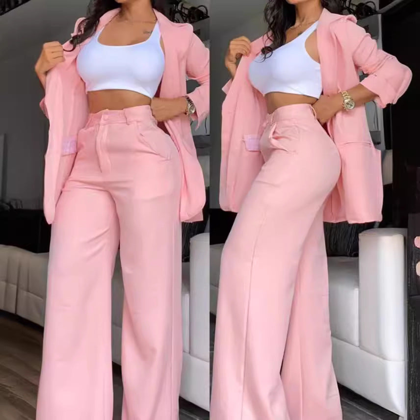 Damen elegantes Oversized Blazer- und Hosen-Set Heidi-Mode