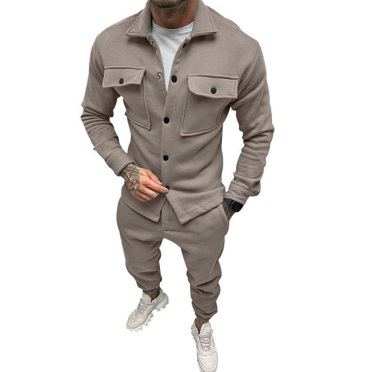 Herren Sportliches Freizeit-Set im lässigen Casual-Look mit funktionalen Taschen Heidi-Mode