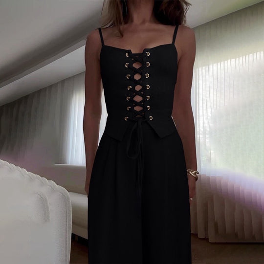 Damen Korsettbluse mit Schnüroptik Heidi-Mode