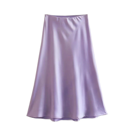 Damen Maxi-Rock aus fließendem Stoff mit elegantem Fall Heidi-Mode
