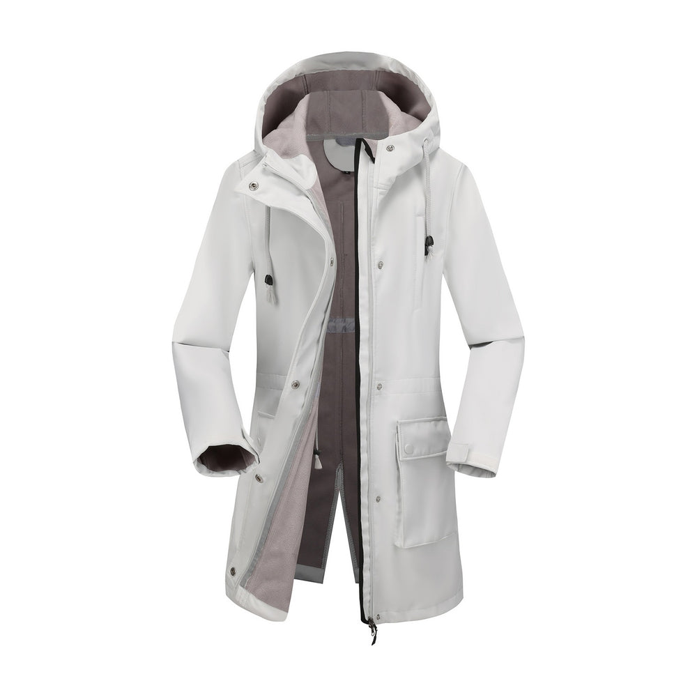 Damen funktionale Outdoor-Jacke mit verstellbarem Taillenzug und Innenfutter Heidi-Mode