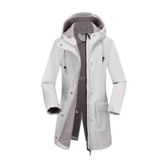 Damen funktionale Outdoor-Jacke mit verstellbarem Taillenzug und Innenfutter Heidi-Mode