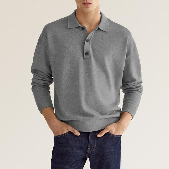 Herren Poloshirt aus weichem Material mit Knopfleiste Heidi-Mode