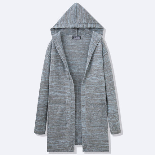 Herren Langer Strickmantel mit modernem Design und lässigen Details Heidi-Mode