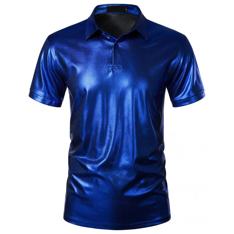 Herren Sport Polo-Shirt mit glänzender Oberfläche und atmungsaktiver Funktionalität Heidi-Mode