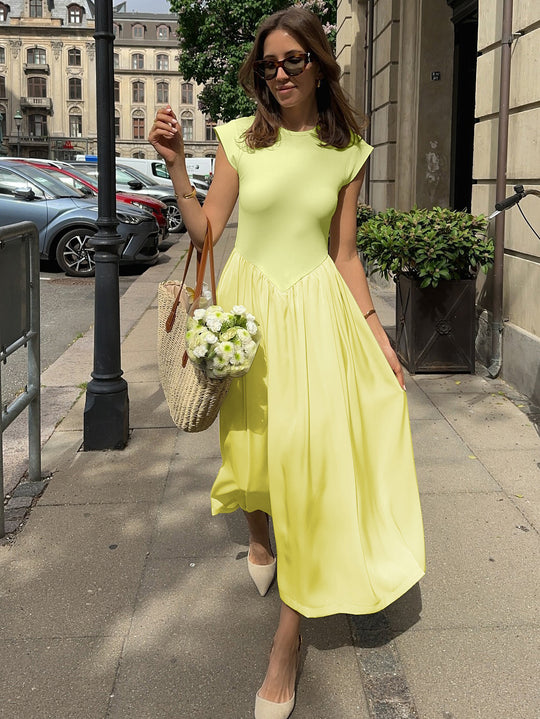 Damen Kleid mit eleganter, asymmetrischer Silhouette Heidi-Mode