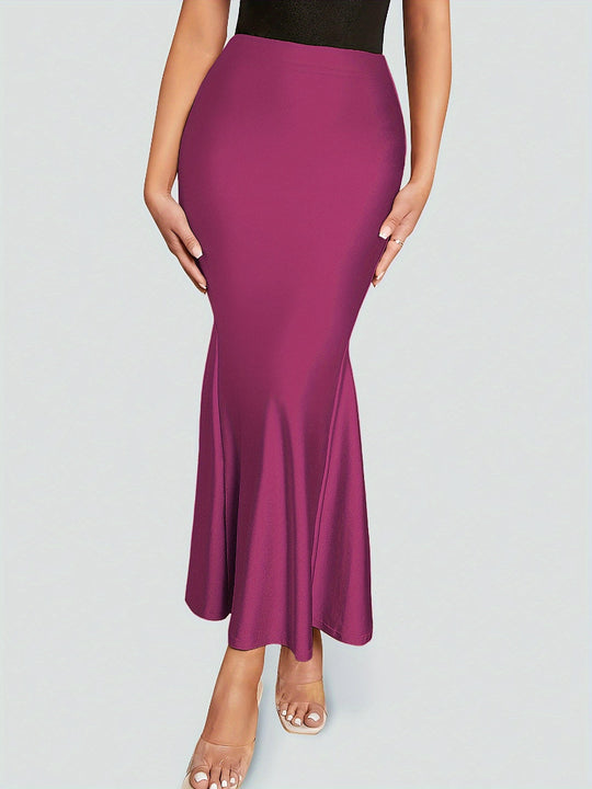Damen Eleganter Bleistiftrock mit schmeichelnder Silhouette und verlängerndem Schnitt Heidi-Mode