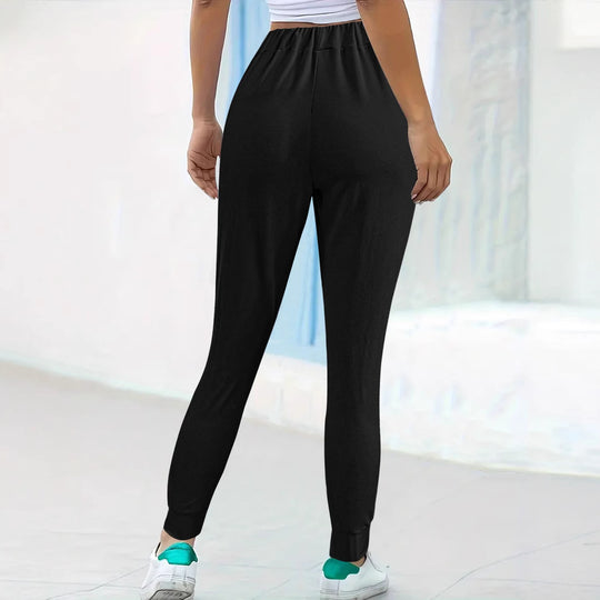 Damen Bequeme Jogginghose mit elastischem Bund und praktischen Taschen Heidi-Mode