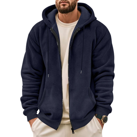 Herren Sportliche Kapuzenjacke mit innovativer Struktur Heidi-Mode