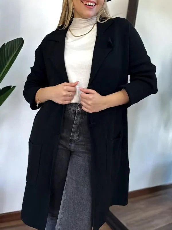 Damen Elegante und bequeme Übergangsjacke mit praktischen Taschen Heidi-Mode