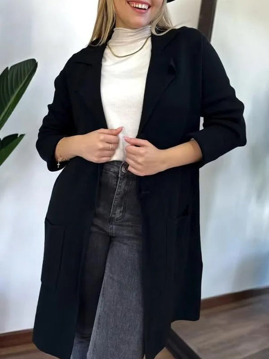 Damen Elegante und bequeme Übergangsjacke mit praktischen Taschen Heidi-Mode
