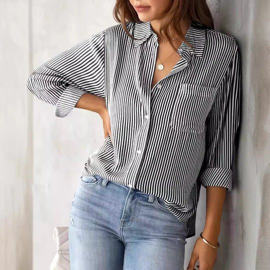 Damen lässige Hemdbluse Heidi-Mode