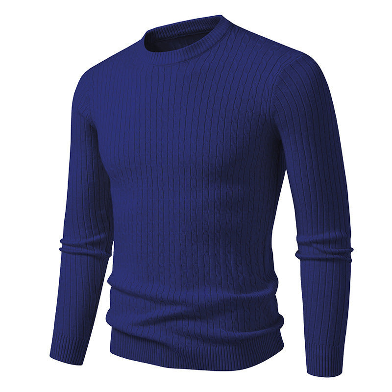 Herren modischer Strickpullover mit strukturiertem Zopfdesign Heidi-Mode