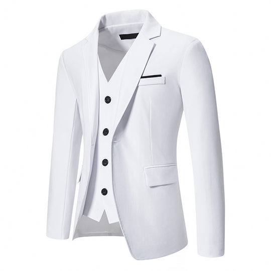 Herren elegant ausgestattetes Anzugset mit Blazer, Weste und Hose Heidi-Mode
