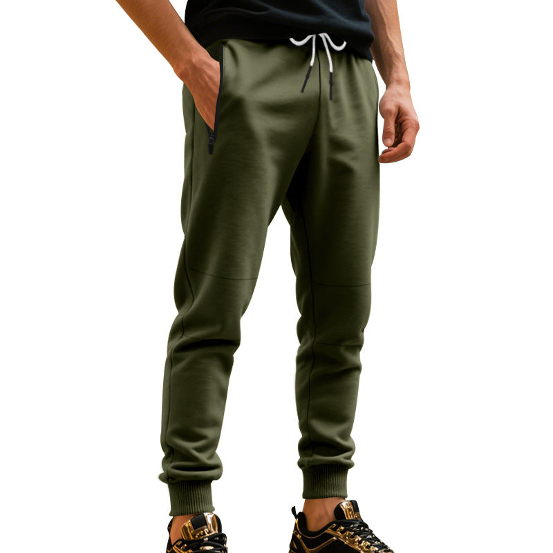 Herren Freizeit Jogginghose mit seitlichem Kontrast und elastischem Bund Heidi-Mode