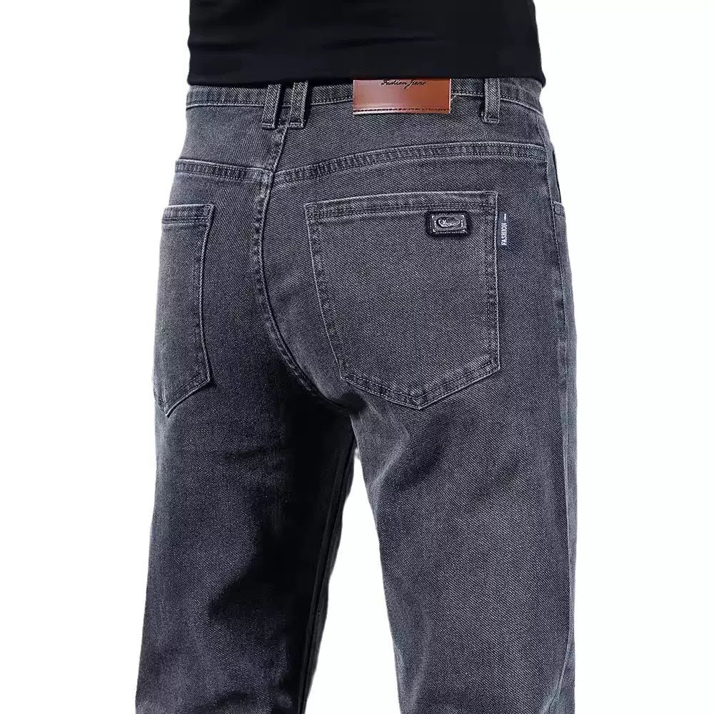 Herren modische Slim-Fit Jeans aus weichem Denim Heidi-Mode