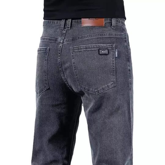 Herren modische Slim-Fit Jeans aus weichem Denim Heidi-Mode