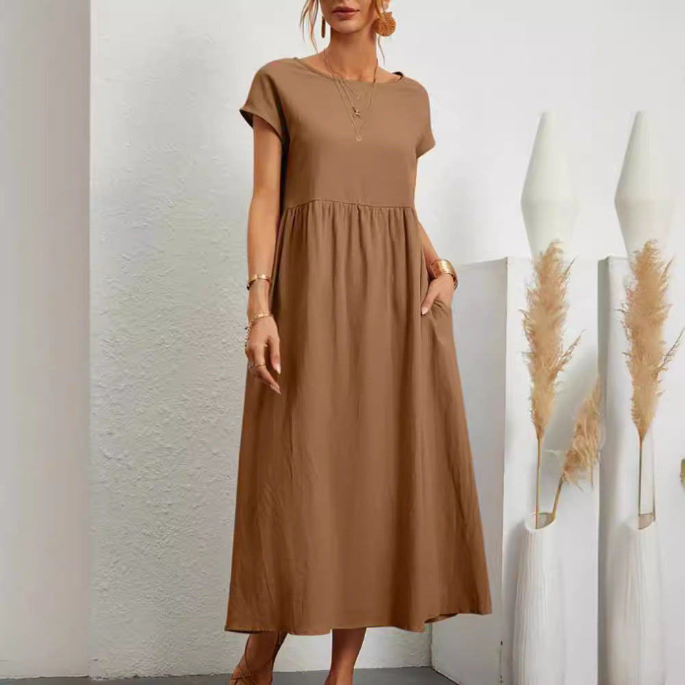 Damen Maxikleid aus leichtem, luftdurchlässigem Stoff Heidi-Mode
