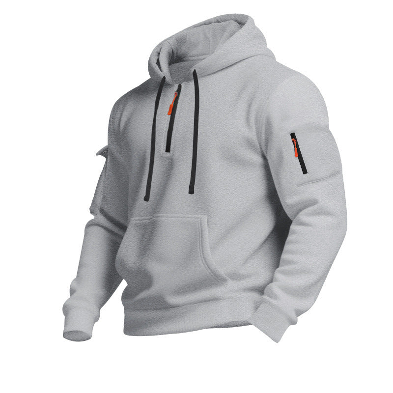 Herren Kapuzensweater mit Reißverschluss und praktischen Seitentaschen Heidi-Mode