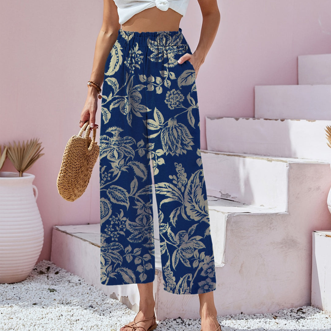 Damen Stylische, weite Blumenhose Heidi-Mode