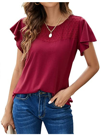 Damen modisches Blusenshirt mit Rüschendetails Heidi-Mode