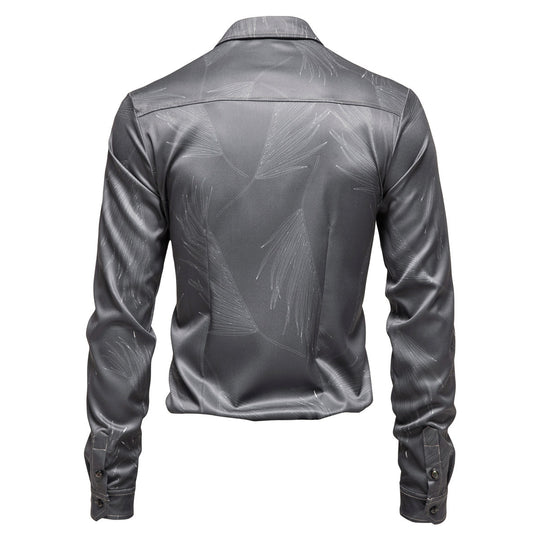 Herren Hemd mit elegantem Muster und modernem Glanz Heidi-Mode
