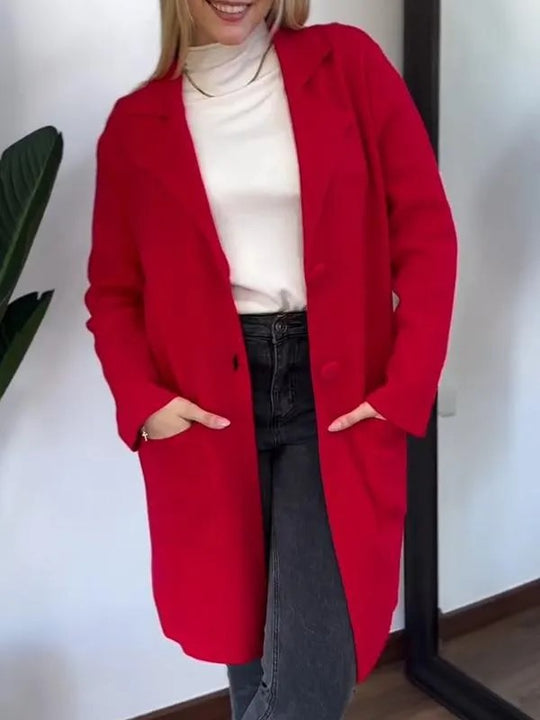 Damen Elegante und bequeme Übergangsjacke mit praktischen Taschen Heidi-Mode